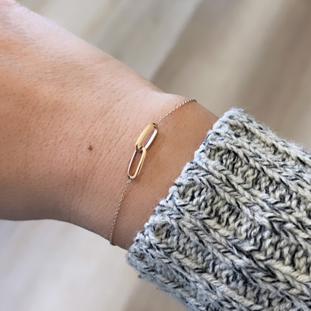 Lizzie Mandler Linked Bracelet Fine Jewelry Solid 18k Rose Gold